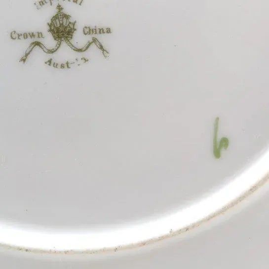 Late 19th Century Vintage Austrian "Beatrice" Painted Porcelain Plate For Sale - Image 12 of 13