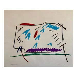 David Kimball Anderson, David Kimball Anderson Large Oil Stick Pastel Abstract Flowers Drawing, 1974