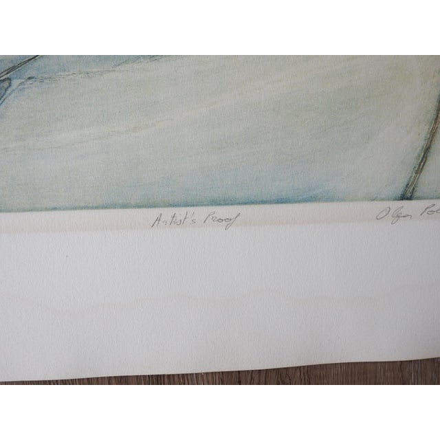 Late 20th century aquatint etching on paper by Olga Poloukhine (20th-21st Century) France, America. Titled Wild Grass...