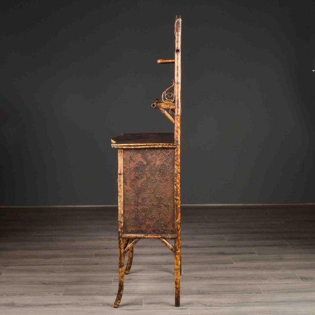 Late 19th Century English Aesthetic Movement Glazed Bamboo Cabinet For Sale - Image 4 of 12