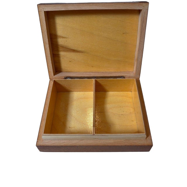 Italian Vintage Italian Sorrento Marquetry Card Box For Sale - Image 3 of 4