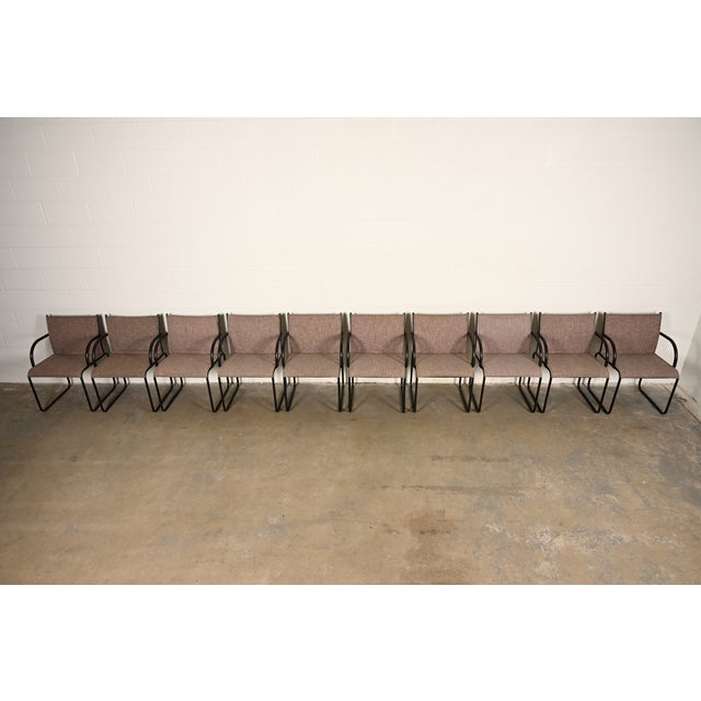 1980s Richard Schultz for Knoll Modern Model 1407 Armchairs, Set of Ten For Sale - Image 5 of 13