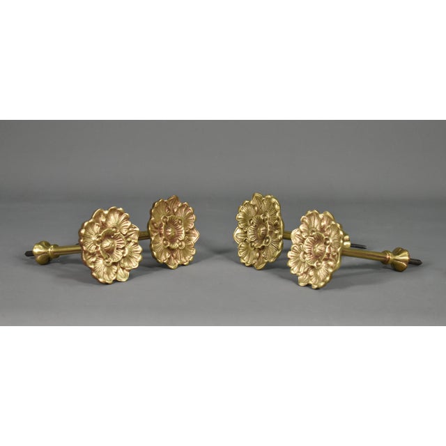 Gold French Bronze Curtain Tie-Backs, Early 20th Century, Set of 4 For Sale - Image 8 of 14