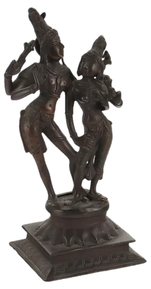 Krishna with Gopi Bronze Sculpture