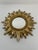 Vintage Mid Century Modern Gilded 12.5" Sunburst Wall Accent Mirror For Sale - Image 4 of 17