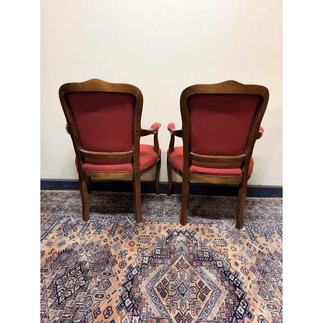 Vintage French Carved Chairs, Set of 2 For Sale - Image 4 of 6