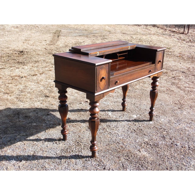 Antique Walnut Empire Flip Top Writing Desk Sofa Table Chairish