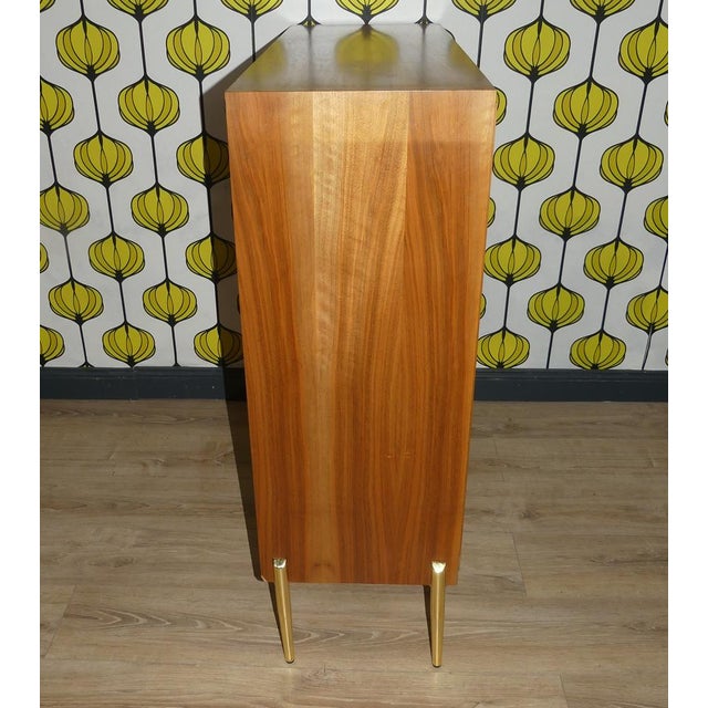 Chest of Drawers in Walnut and Glass, 1960s For Sale - Image 11 of 15