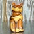 Rustic Vintage Boho Carved Wood Cat For Sale - Image 3 of 8
