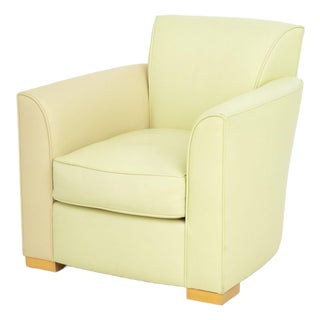 John Hutton for Donghia "Noble" Leather Armchair For Sale