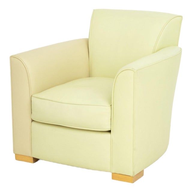 John Hutton for Donghia "Noble" Leather Armchair For Sale