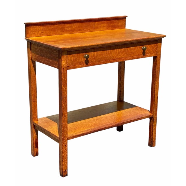 Stickley Antique Arts & Crafts / Mission Oak Server For Sale - Image 4 of 12