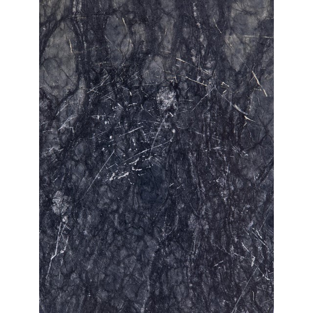 The Vintage Italian Black Marble Tripod Column Pedestal For Sale - Image 11 of 11