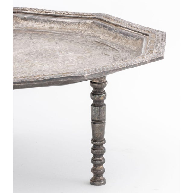 Mid 20th Century Moroccan Silver Plate Tea Tables, 2 For Sale - Image 5 of 15