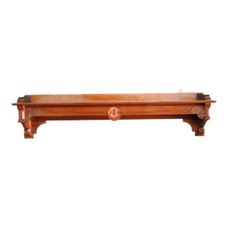 Walnut Victorian Coat Rack/Shelf For Sale