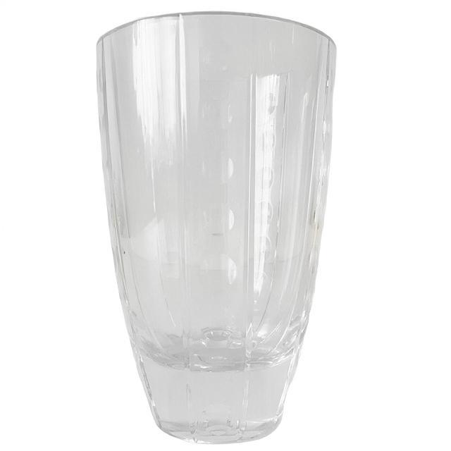Vintage Clear Crystal Vase by J.G. Durand for Cristal D'Arques, 1980s For Sale - Image 3 of 7