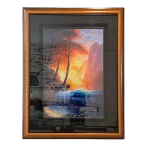 1990s "The Illumination" Contemporary Tonalist Landscape Numbered Lithograph by Christian Lassen, Framed