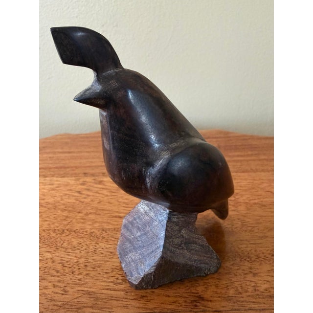 Beautiful and recognizable form of the California quail. Hand-carved wood figure. No maker's mark. Most items found at Pub...