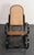 Art Nouveau Vintage Thonet Ebonized Bentwood and Rattan Rocking Chair For Sale - Image 3 of 18