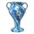 Fratelli Toso Murano Antique Italian Art Glass Millefiori Flowerr Mosaic Double Handles Design Vase For Sale
