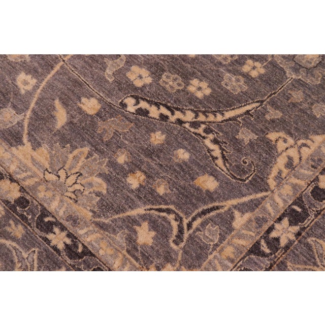 Oriental Ziegler Gray Beige Hand-Knotted Wool Rug - 9'9'' X 13'8'' For Sale In New York - Image 6 of 8