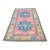 Vintage Pink and Blue Oushak Area Rug For Sale