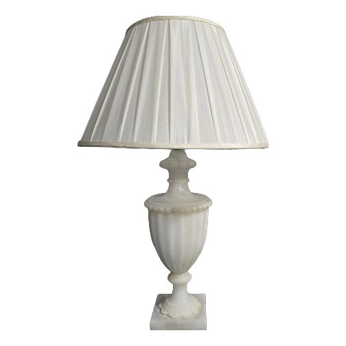 Large Alabaster Table Lamp For Sale