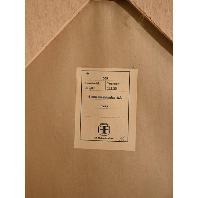 Wood Vintage Scandinavian Mirror by Fröseker, 1960s For Sale - Image 7 of 8