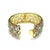 Bochic “Capri” Vintage Blue Topaz, Sapphire & Amethyst Cuff 18K Gold & Silver For Sale - Image 12 of 13