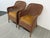 Mid-Century Modern Rattan Bucket Lounge Chairs With Goldenrod Velvet Seat Pads, Pair For Sale - Image 3 of 12