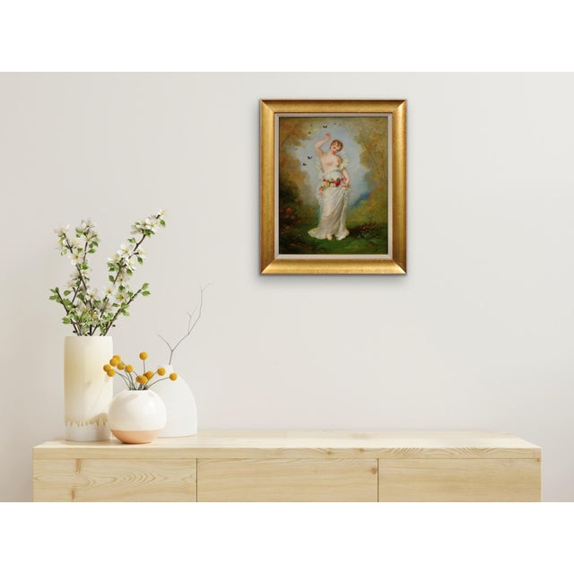 Andre Charles Voillemot, Allegory of Summer, 1860s, Oil Painting, Framed For Sale - Image 17 of 18