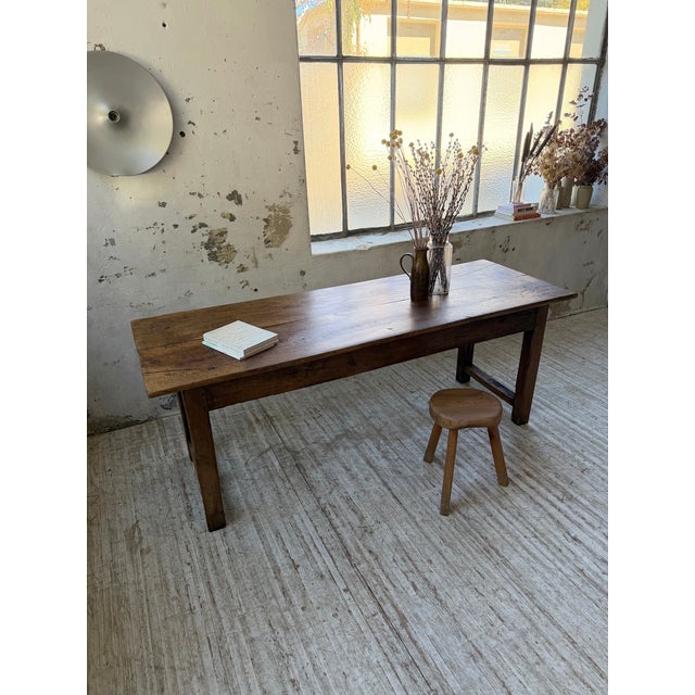 Antique dining table, or rustic farmhouse table, dating from the 1900s and originating from Savoy. We love the unique...