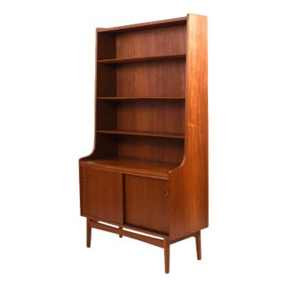 Cabinet / Bookcase in Teak by Johannes Sorth, 1960s For Sale