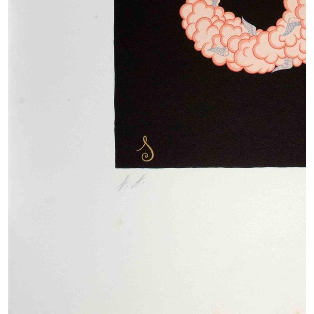 Modern Erté, Nude Letter S, 1976, Lithograph For Sale - Image 3 of 4