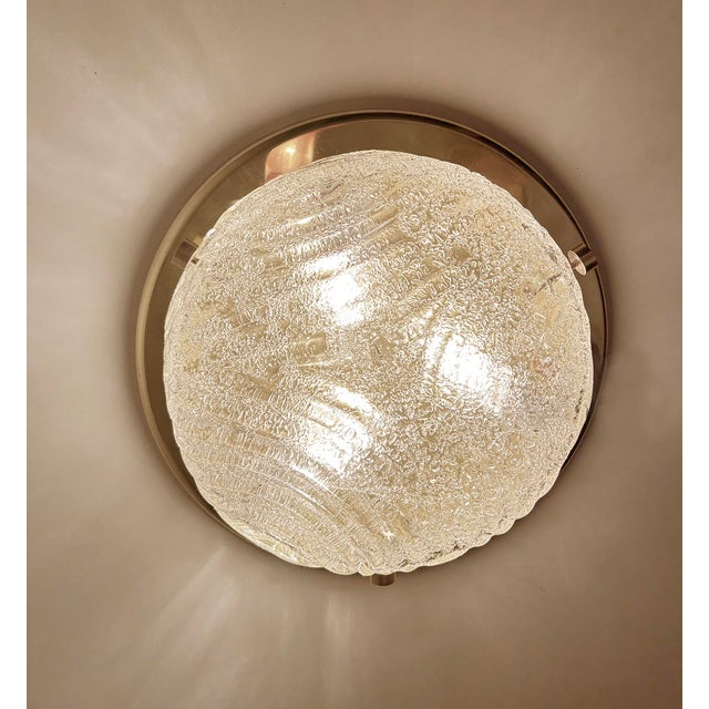 Vintage Murano Glass Flush Light from Hillebrand, 1970s For Sale - Image 11 of 16