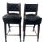 Mid Century Modern Chairmasters Leather Webbed Bar or Counter Stool Set of 2 For Sale