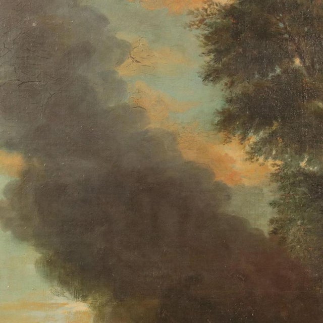 The Nymphs Burning Telemachus Ship, 17th Century, Oil Painting on Canvas, Framed For Sale - Image 8 of 12
