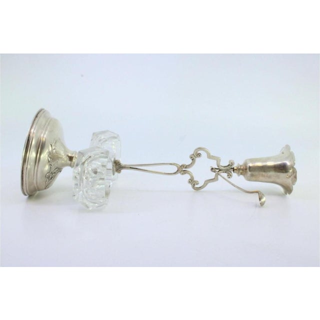 Silver Toothpick Holder with Cut Glass Spice Containers For Sale - Image 5 of 8