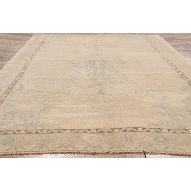 Vintage Turkish Oushak Rug, 06'00 X 09'06 For Sale - Image 9 of 10