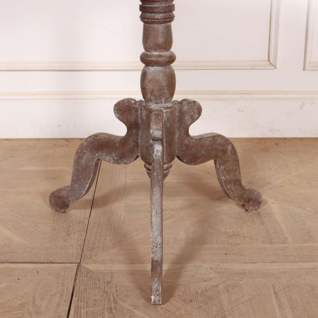 Good 19th C Swedish painted pine lamp table with faux marble top. 1830 Dimensions: H: 76cm (29.9")Di: 70cm (27.6") This...