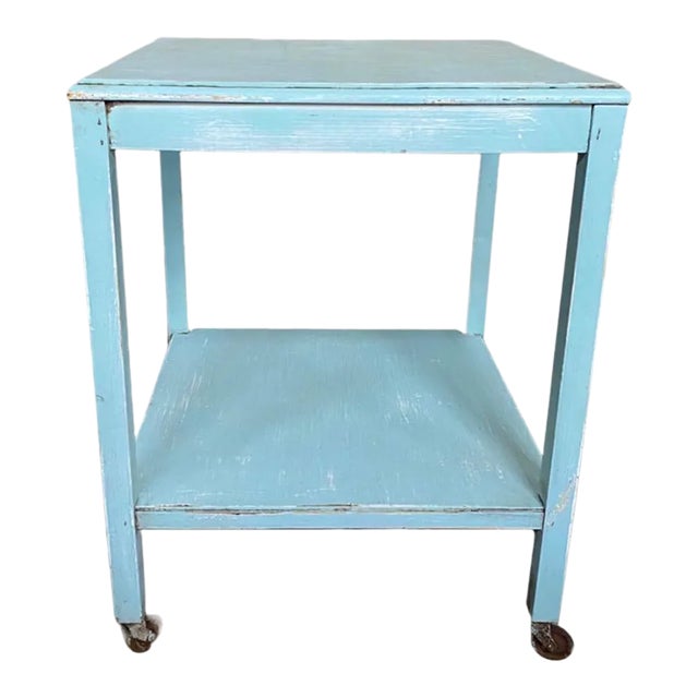 Vintage Wooden Painted Side Table For Sale
