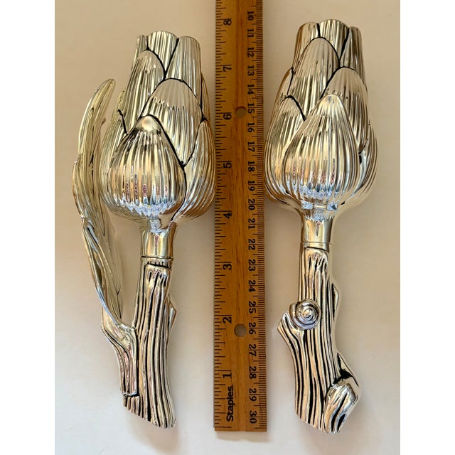 Late 20th Century Missiaglia Style Silver Artichoke Salt and Pepper For Sale - Image 14 of 14