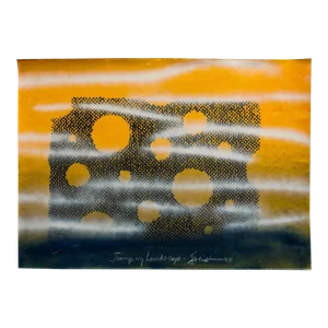 Iain Baxter "Jumping Landscape" Conceptual Monoprint Painting
