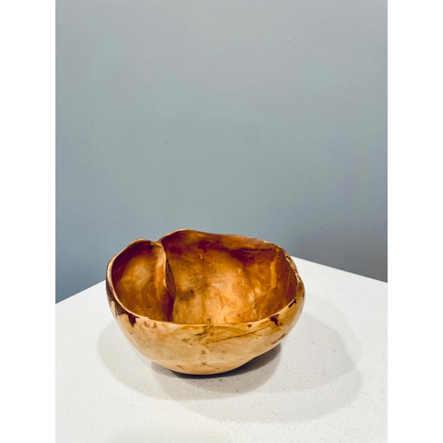 Hand carved bowl in the unik material burl birch . 1940s Sweden. This piece has an attribution mark, I am sure that it is...