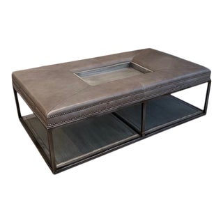 Vanguard Wayland Gray Ottoman For Sale