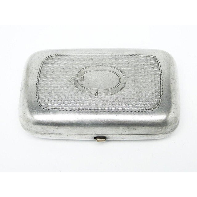 Metal Art Deco Cigarette Case from Fraget, Poland, 1930s For Sale - Image 7 of 9