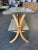 1950s Restored "Hour Glass" Two-Tier Rattan Side Table For Sale - Image 5 of 9