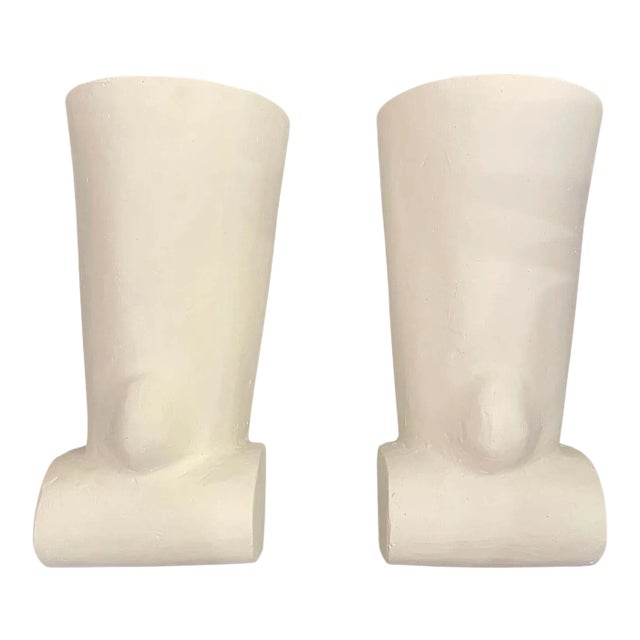 Plaster Wall Lights/ Sconces, Pair '2 Pairs Available' For Sale