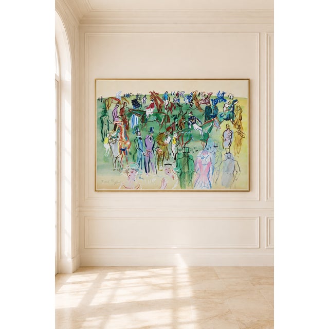 Figurative La Pelouse Colorful Equestrian Fine Art Print by Raoul Dufy — 16" X 12" For Sale - Image 3 of 8