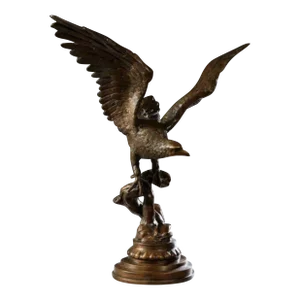 Late 20th Century Large Eagle Bronze Sculpture
